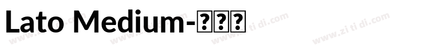 Lato Medium字体转换